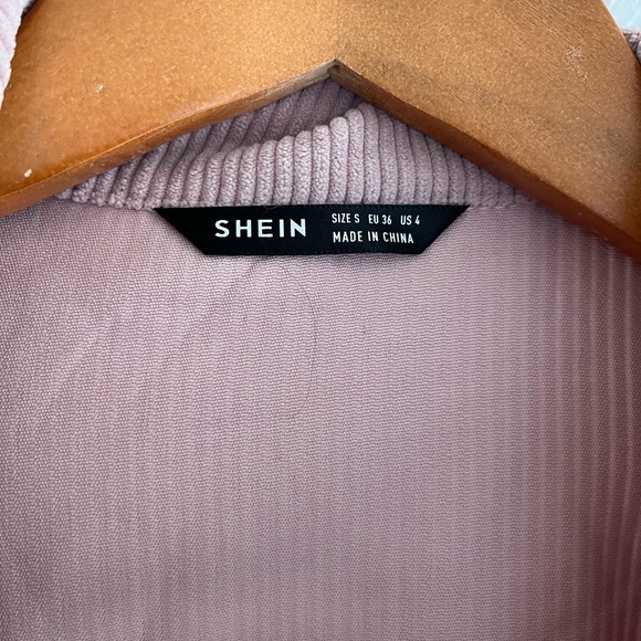 Cropped Coral Corduroy Jacket - Picture 4 of 4